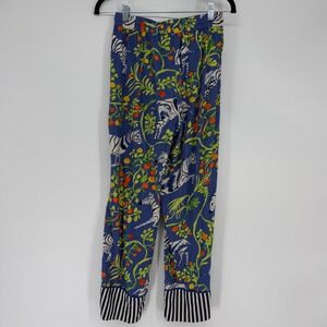 Anthro Olivia Havel Zebra Print Pajama Pants Blue Novelty Lounge XXS